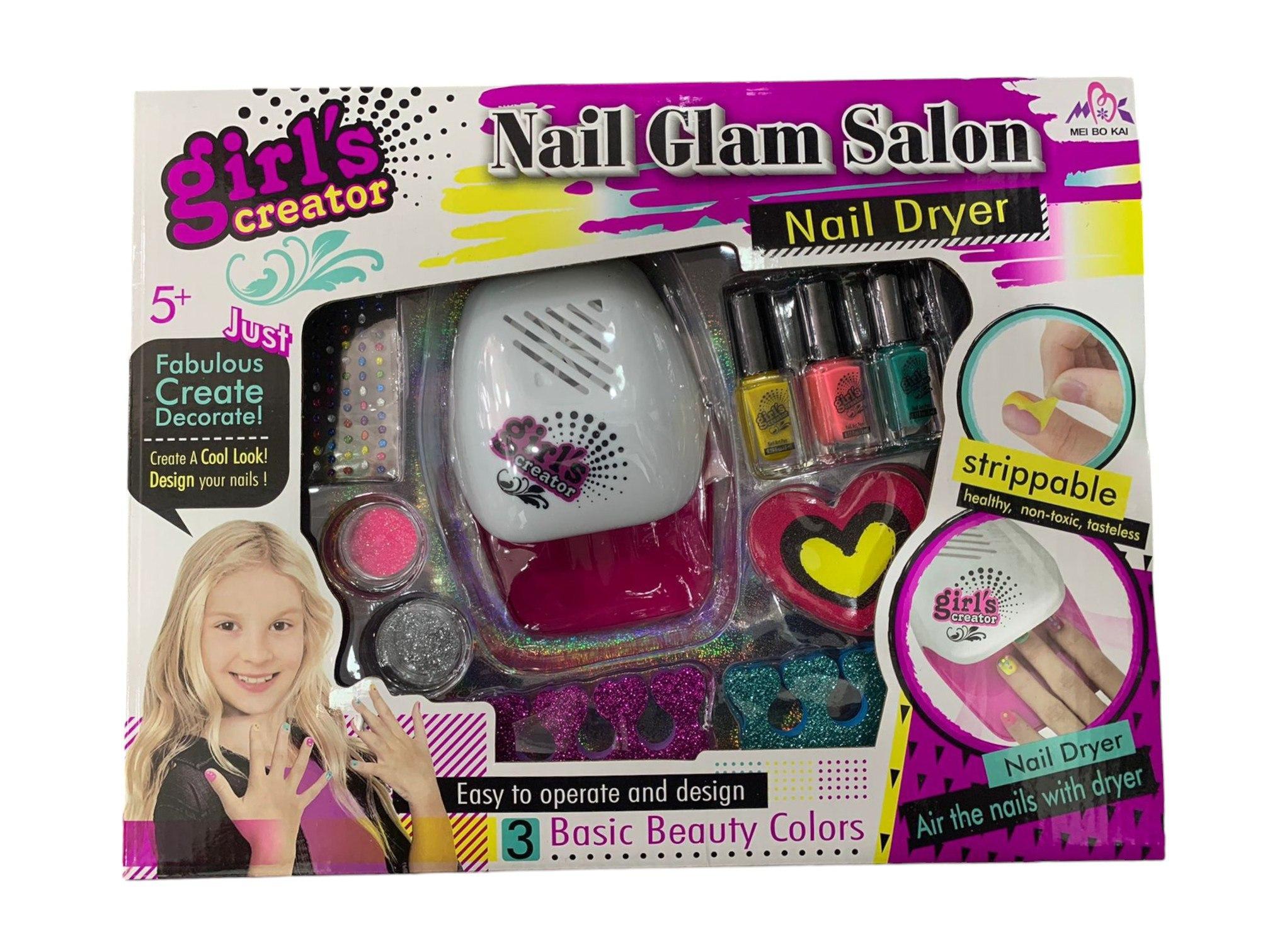 Set de Manicure para Niñas | Juego de Belleza Infantil con Secador y Accesorios